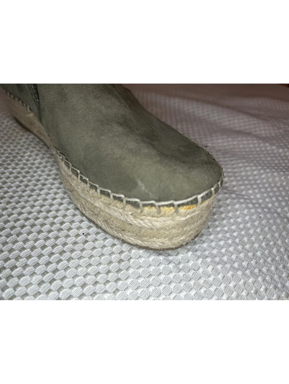Sam Edelman Suede Espadrilles Olive Green Size 6 M Excellent Condition No Box